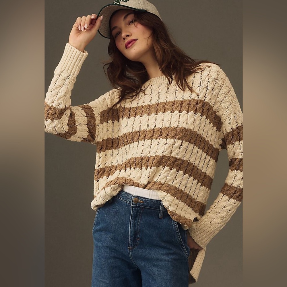 NWOT PILCRO Longline Striped Sweater - Picture 2 of 3